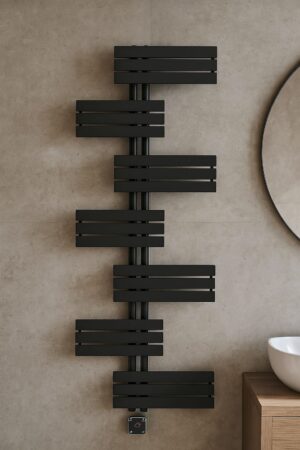 Elektrische radiator badkamer Anjer Premium ELECT. 500 x 1150 Zwart