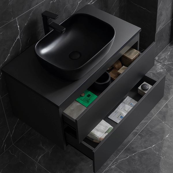 Massief Houten Badkamermeubel 80 cm | Luxe Wastafelmeubel