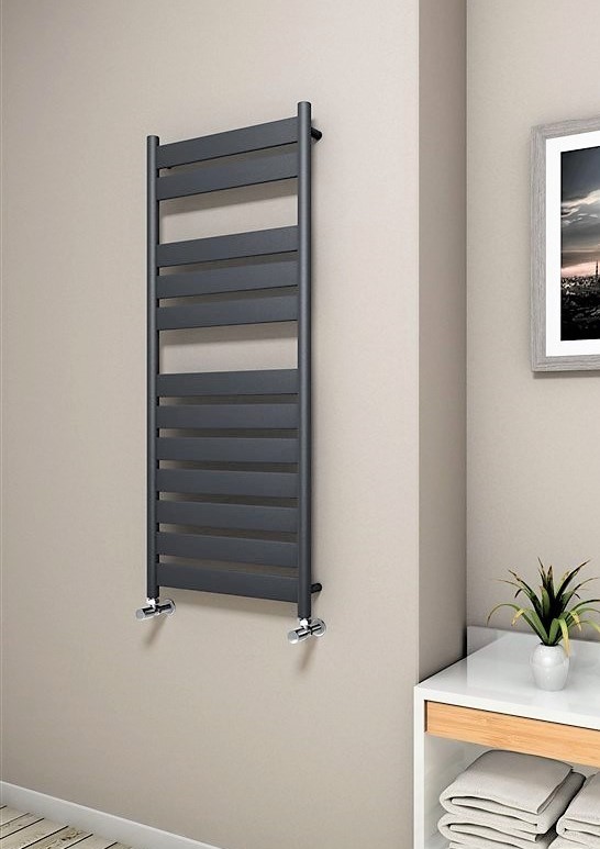 BORA BORA Designradiator 500 × 1200 Zwart – Luxe Badkamer Radiator met Hoge Warmteafgifte