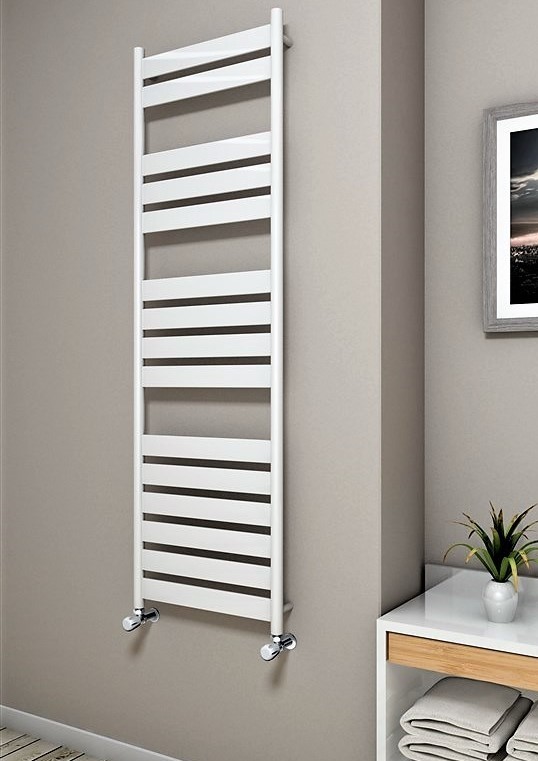 BORA BORA 500x1600 Wit | Witte Verticale Designradiator