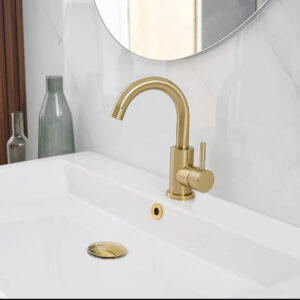 Wastafelkraan Luxe geborsteld goud