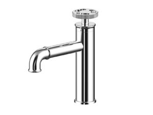 Wastafelkraan opbouw zilver laag