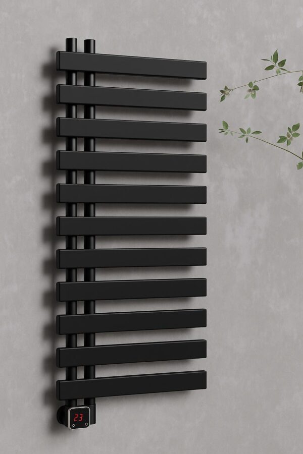 Elektrische radiator badkamer Anjer Premium ELECT. 500 x 1150 Zwart