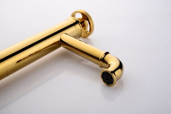 Wastafelkraan opbouw goud hoog