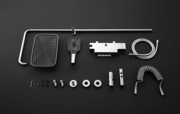 Opbouw Douche kraan Multi vierkant zilver