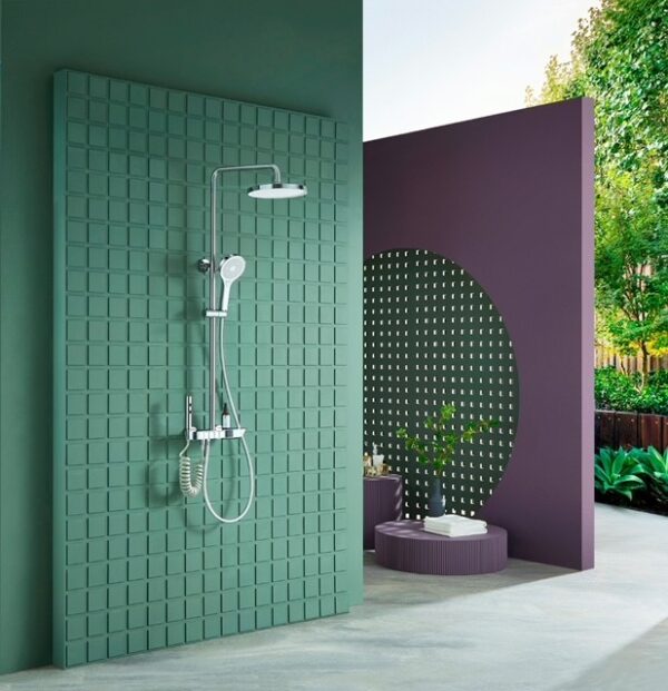 Opbouw Douche kraan Multi zilver rond