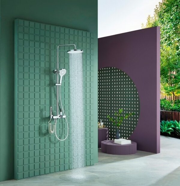 Opbouw Douche kraan Multi zilver rond