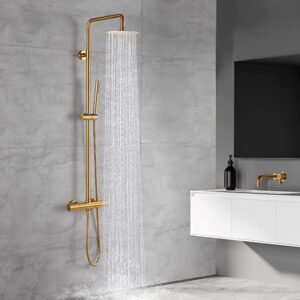 Opbouw Douche kraan Silence geborsteld goud