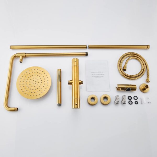 Opbouw Douche kraan Silence geborsteld goud